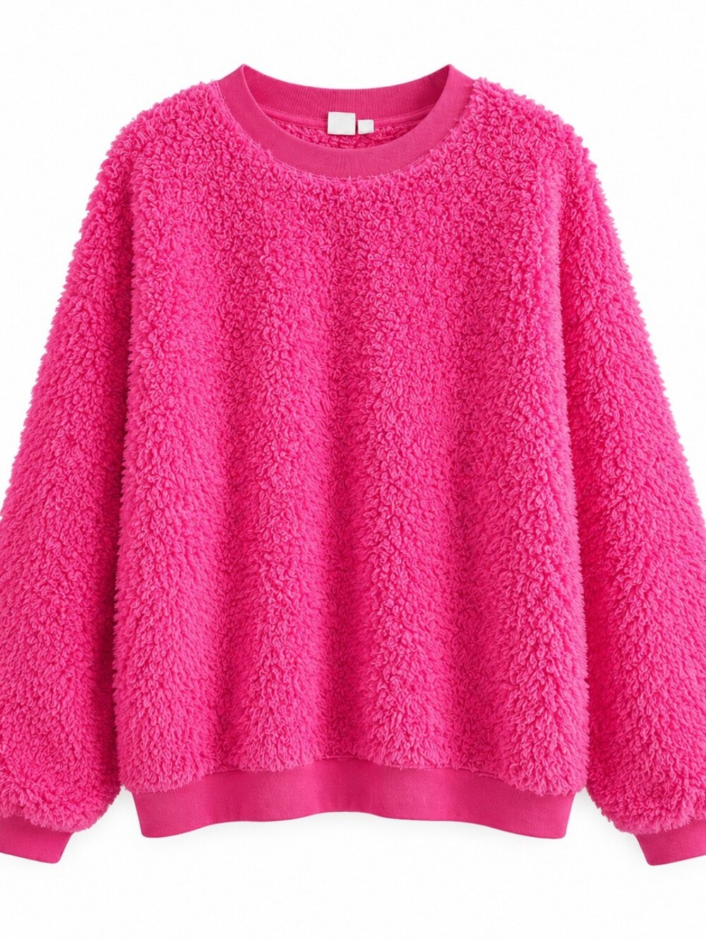 GAP Sherpa Crewneck Sweater - Hot Pink Super Soft Size XXL